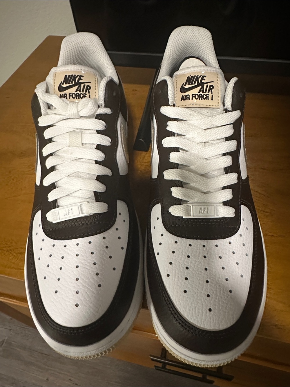 Nike Women’s Air Force 1s- White & Brown